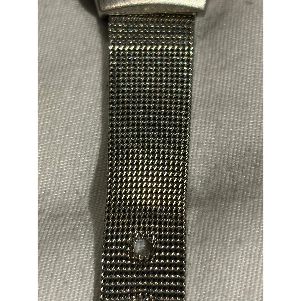 Fossil Big Tic Y2k‎ JR-7876 Women's Silver SS Mesh Band Blue Dial 30.3mm Watch